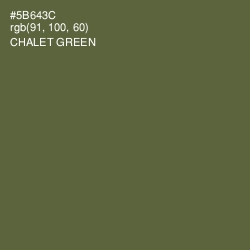#5B643C - Chalet Green Color Image